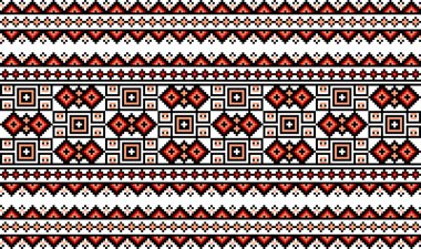 Vector illustration of ukrainian folk seamless pattern ornament. Ethnic ornament clipart