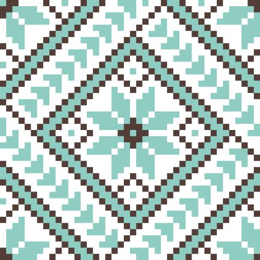 Ukrayna halk seamless modeli süs vektör Illustration. etnik süsleme