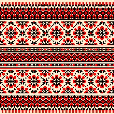 Ukrayna halk seamless modeli süs vektör Illustration. etnik süsleme