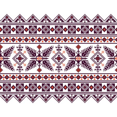Ukrayna halk seamless modeli süs vektör Illustration. etnik süsleme