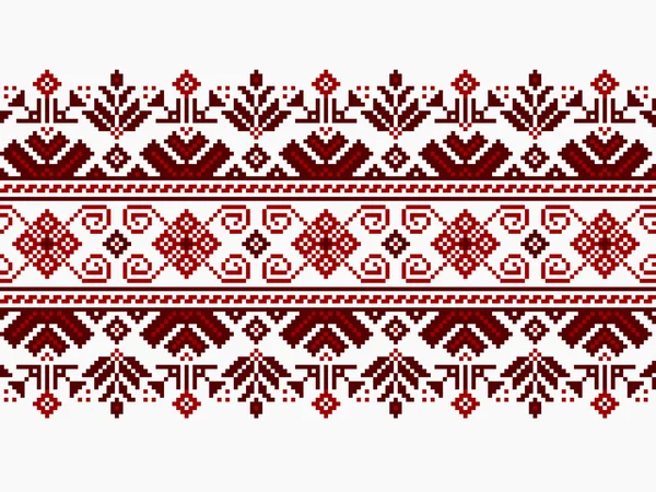 Vector illustration of ukrainian folk seamless pattern ornament. Ethnic ornament — Stock Vector
