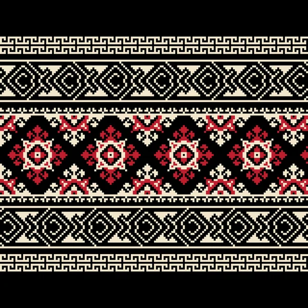 Illustration vectorielle de motifs sans couture ukrainiens. Ornement ethnique — Image vectorielle