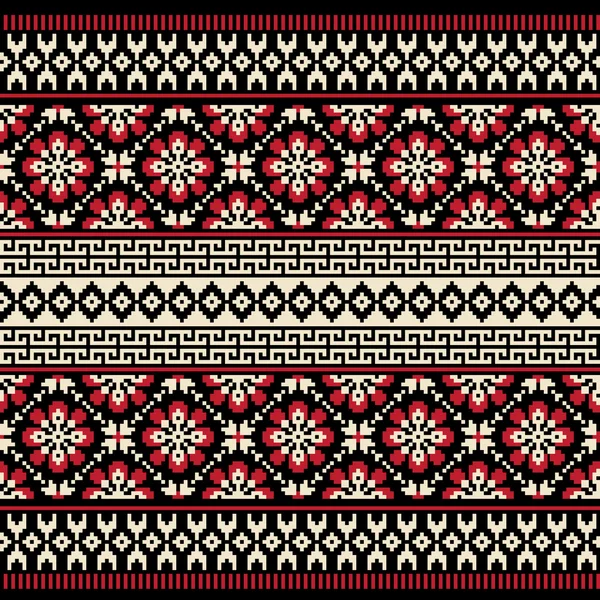 Vector illustration of ukrainian folk seamless pattern ornament. Ethnic ornament — Stock Vector