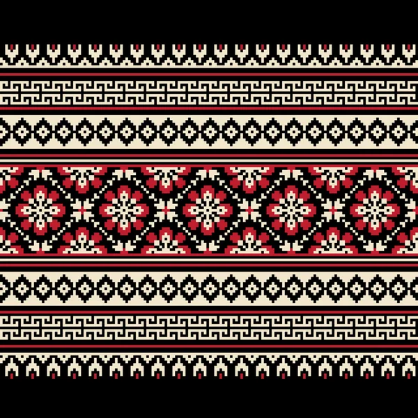 Illustration vectorielle de motifs sans couture ukrainiens. Ornement ethnique — Image vectorielle