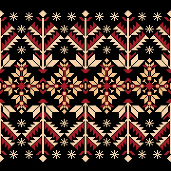 Ukrayna halk seamless modeli süs vektör Illustration. etnik süsleme