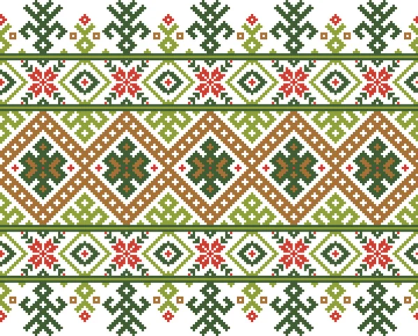 Ukrayna halk seamless modeli süs vektör Illustration. etnik süsleme