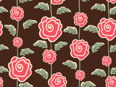 Vektör çiçek kusursuz desen elementi. Arkaplan için zarif bir doku.