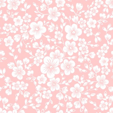 Vektör çiçek kusursuz desen elementi. Arkaplan için zarif bir doku.