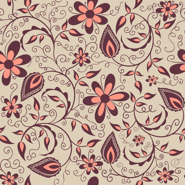 Vector flower seamless pattern element. Elegant texture for backgrounds. — Stock Vector