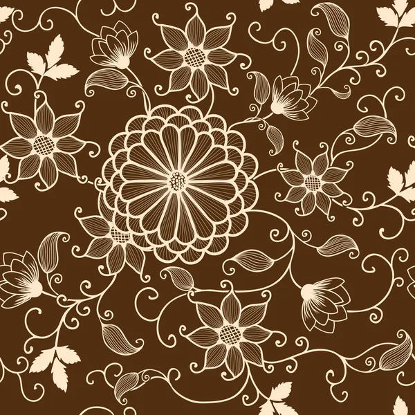 Vector flor elemento patrón sin costura. Textura elegante para fondos . — Archivo Imágenes Vectoriales