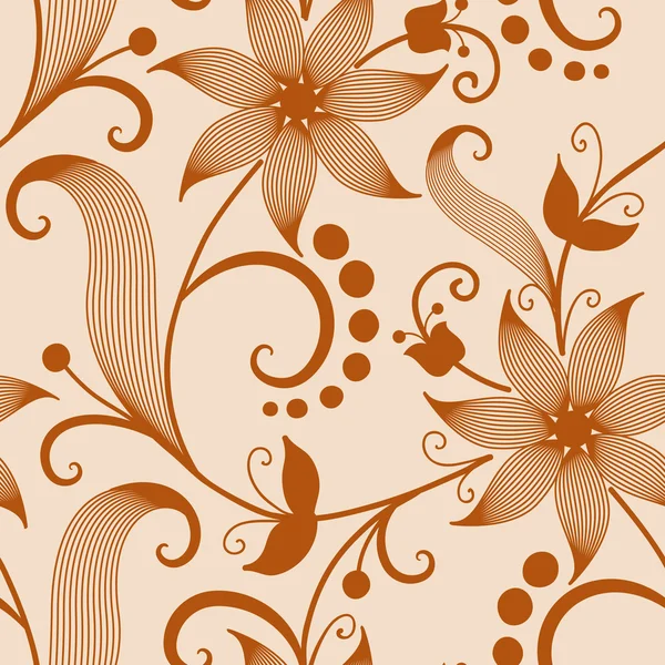 Vector flor elemento patrón sin costura. Textura elegante para fondos . — Vector de stock