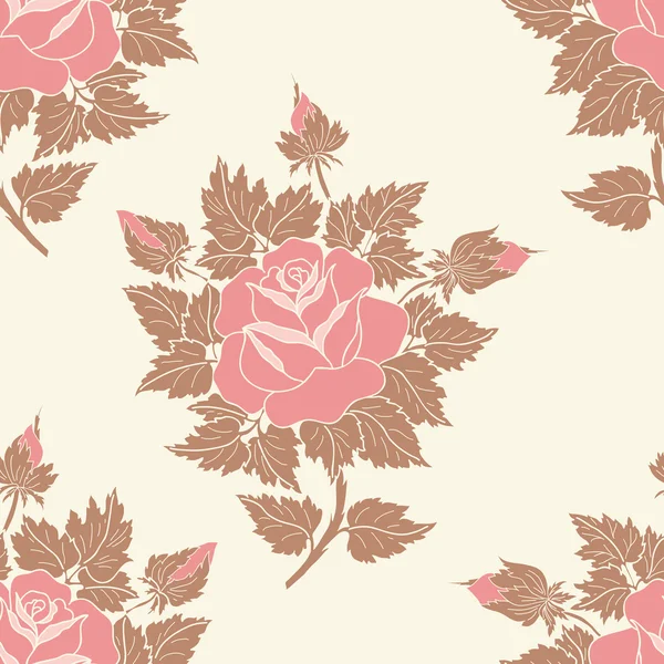 Vektorblume nahtloses Musterelement. Elegante Textur für Hintergründe. — Stockvektor