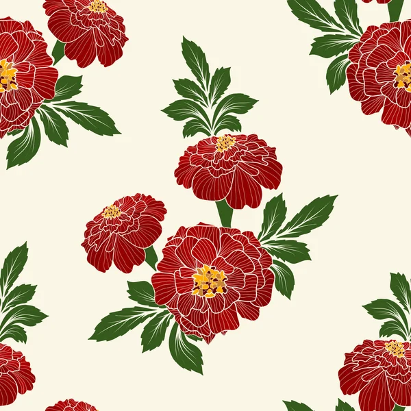 Vektorblume nahtloses Musterelement. Elegante Textur für Hintergründe. — Stockvektor