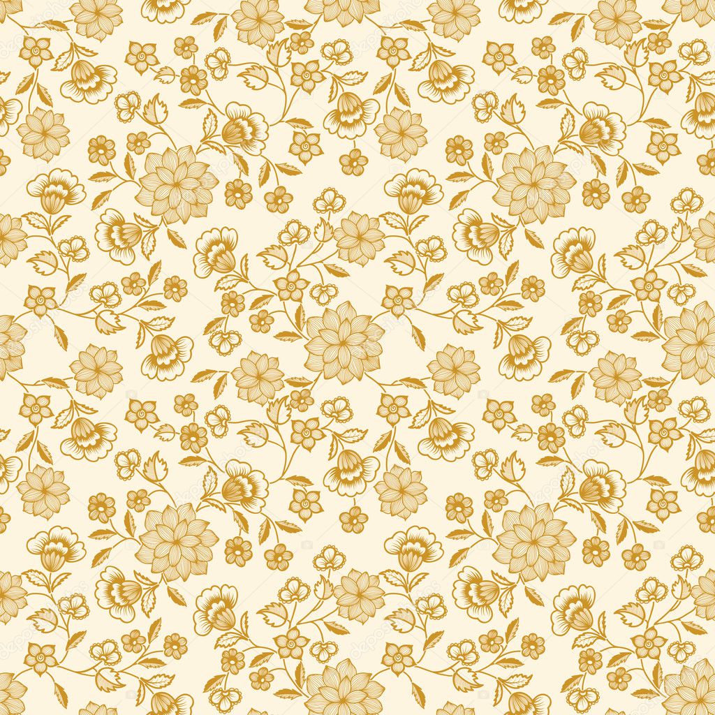 Vector flower seamless pattern background. Elegant texture for backgrounds.