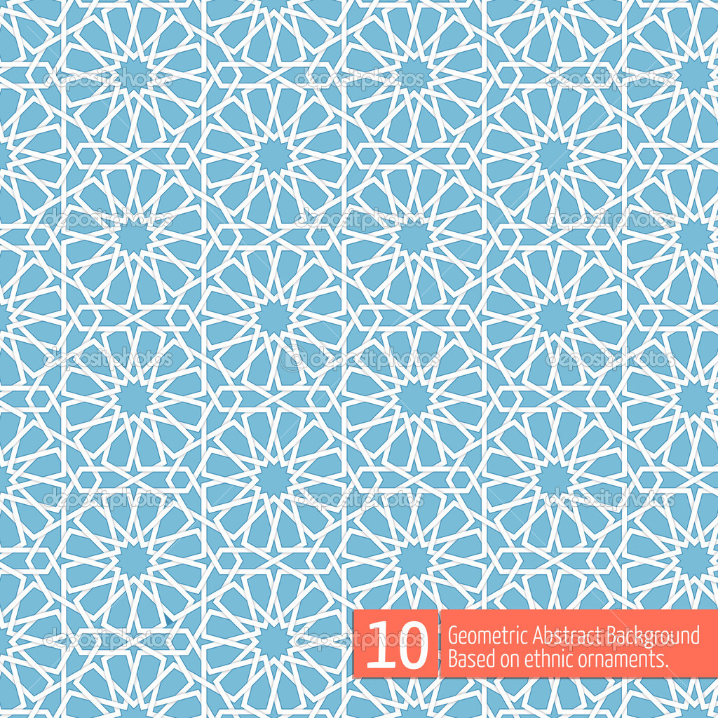 Vector abstract geometric background. Based on ethnic ornaments.