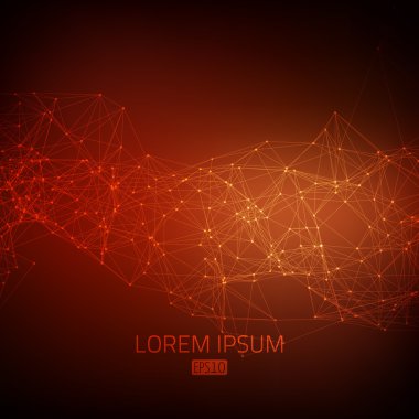 tasarlamak vektör arka plan. fütüristik tarzı kartı. Kırmızı ve turuncu renklerde.