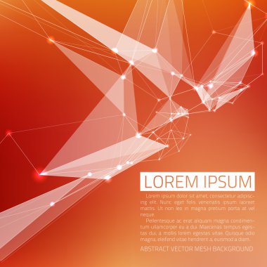 tasarlamak vektör arka plan. fütüristik tarzı kartı. Kırmızı ve turuncu renklerde.