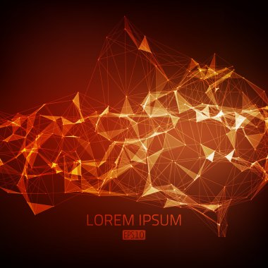 tasarlamak vektör arka plan. fütüristik tarzı kartı. Kırmızı ve turuncu renklerde.