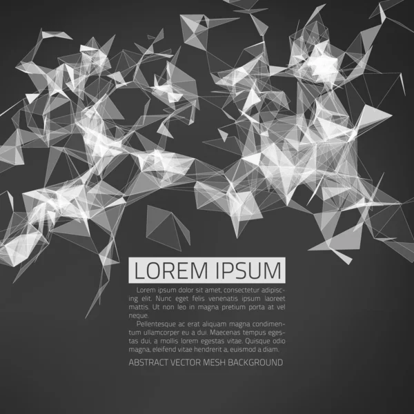 Abstract vector background. carte de style futuriste. noir et blanc style. — Image vectorielle