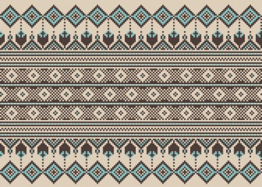 Ukrayna halk seamless modeli süs vektör Illustration. etnik süsleme