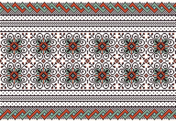 Illustration vectorielle de motifs sans couture ukrainiens. Ornement ethnique — Image vectorielle