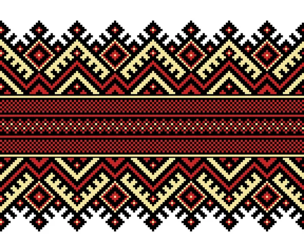 Vektor ilustrasi ukrainian ornamen pola mulus. Ornamen etnik - Stok Vektor