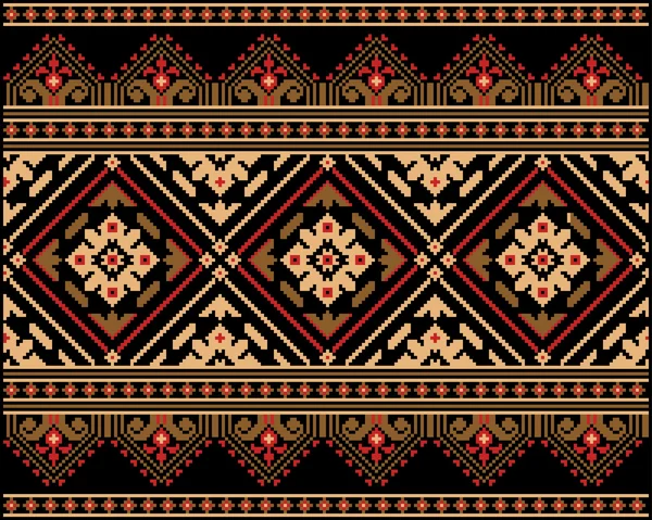 Ukrayna halk seamless modeli süs vektör Illustration. etnik süsleme