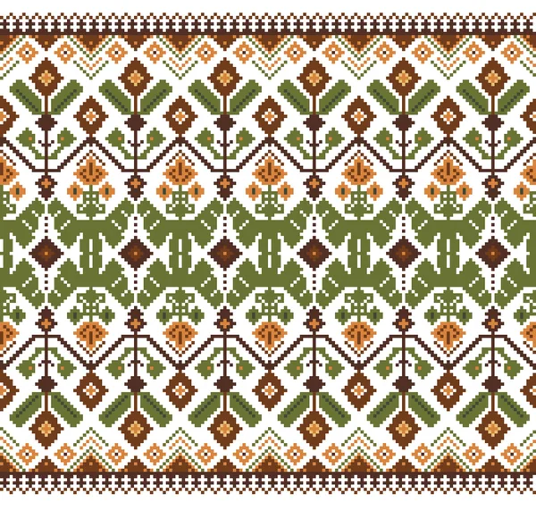 Vector illustration of ukrainian folk seamless pattern ornament. Ethnic ornament — Stock Vector