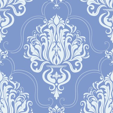 Vektör damaske desen elementi. Duvar kağıtları, arkaplanlar ve sayfa doldurma için zarif lüks dokusu.