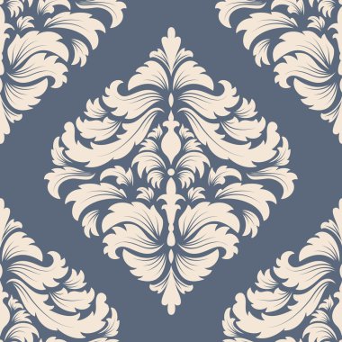 Vektör damaske desen elementi. Duvar kağıtları, arkaplanlar ve sayfa doldurma için zarif lüks dokusu.