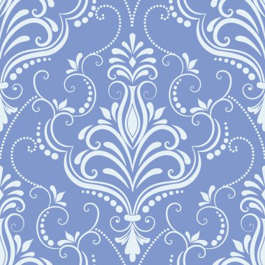 Vektör damaske desen elementi. Duvar kağıtları, arkaplanlar ve sayfa doldurma için zarif lüks dokusu.