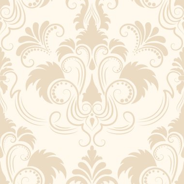 Vektör damaske desen elementi. Duvar kağıtları, arkaplanlar ve sayfa doldurma için zarif lüks dokusu.