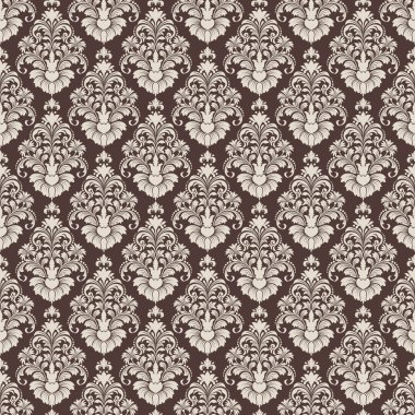 Vektör damaskesiz şablon arkaplanı. Duvar kağıtları, arkaplanlar ve sayfa doldurma için zarif lüks dokusu.
