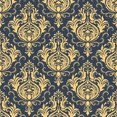 Vektör damaskesiz şablon arkaplanı. Duvar kağıtları, arkaplanlar ve sayfa doldurma için zarif lüks dokusu.