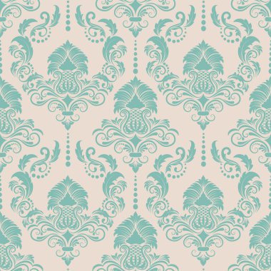 Vektör damaskesiz şablon arkaplanı. Duvar kağıtları, arkaplanlar ve sayfa doldurma için zarif lüks dokusu.