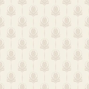 Vektör damaskesiz şablon arkaplanı. Duvar kağıtları, arkaplanlar ve sayfa doldurma için zarif lüks dokusu.