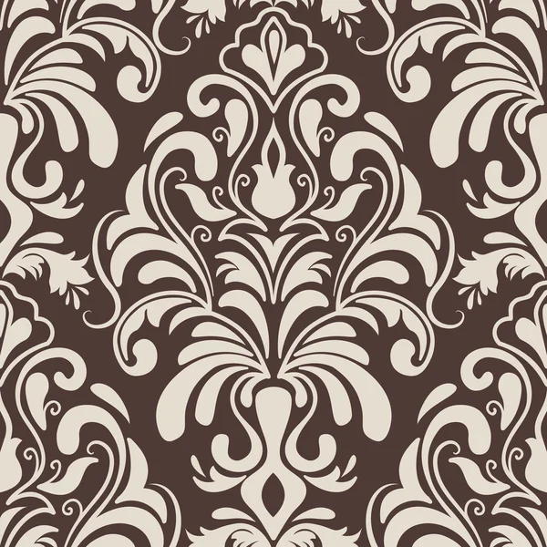 Vektor Damast nahtloses Musterelement. Elegante Luxus-Textur für Tapeten, Hintergründe und Seitenfüllungen. — Stockvektor