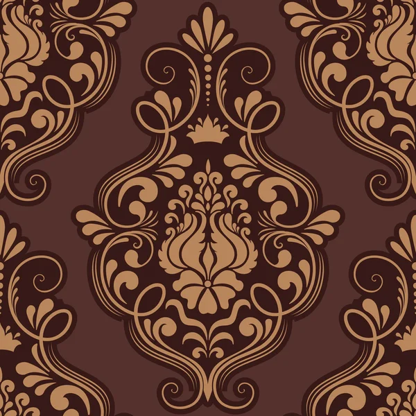 Vector damask seamless pattern element. Elegant luxury texture for wallpapers, backgrounds and page fill. — Stock Vector