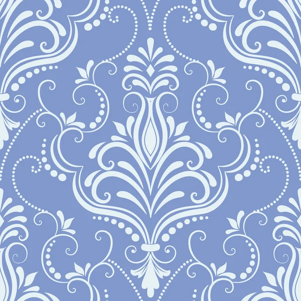 Vector damasco elemento patrón sin costura. Textura de lujo elegante para fondos de pantalla, fondos y relleno de página. — Vector de stock