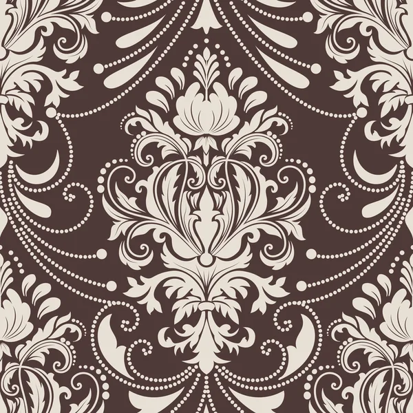 Vektor Damask bezešvé vzor prvek. Elegantní luxusní textura pro tapety, pozadí a stránku výplně. — Stockový vektor