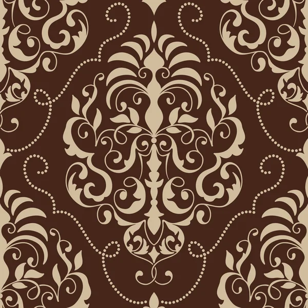 Vector damast naadloos patroon element. Elegante luxe textuur voor wallpapers, achtergronden en pagina vullen. — Stockvector