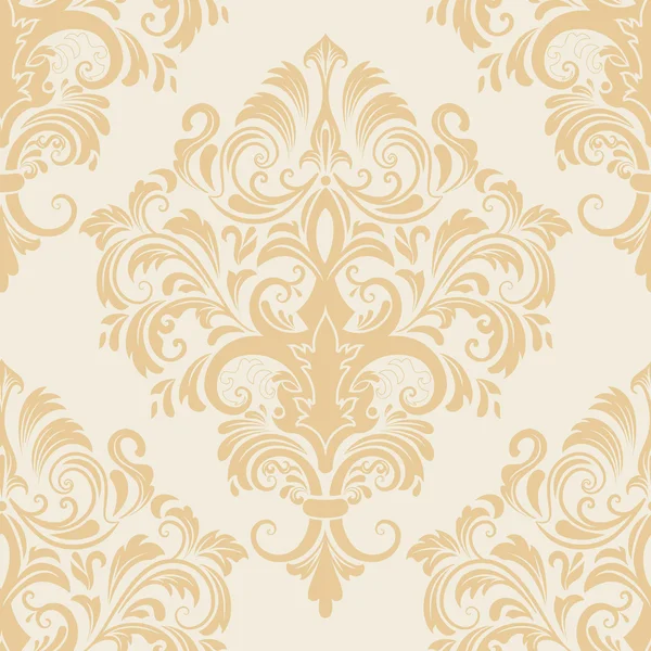 Vector damask seamless pattern element. Elegant luxury texture for wallpapers, backgrounds and page fill. — Stock Vector