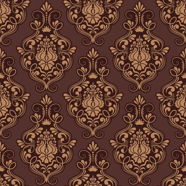 Vector damast naadloze patroon achtergrond. Elegante luxe textuur voor wallpapers, achtergronden en pagina vullen. — Stockvector