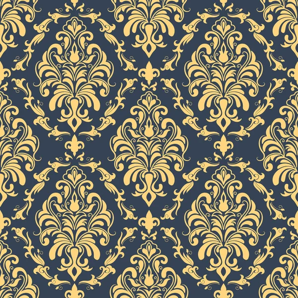 Vector damask seamless pattern background. Elegant luxury texture for wallpapers, backgrounds and page fill. — Stock Vector