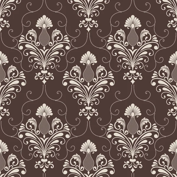 Vector Damasco sem costura fundo padrão. Textura de luxo elegante para papéis de parede, fundos e preenchimento de página. — Vetor de Stock