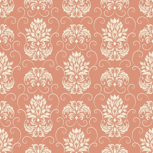 Vector damask seamless pattern background. Elegant luxury texture for wallpapers, backgrounds and page fill. — Stock Vector