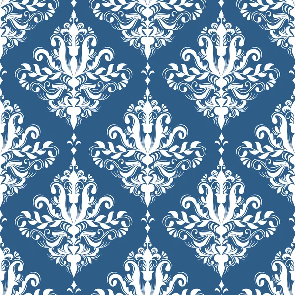 Vektor Damask hladký vzor pozadí. Elegantní luxusní textura pro tapety, pozadí a stránku výplně. — Stockový vektor