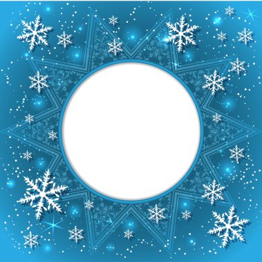 vektör davetiyeli kar taneleri.