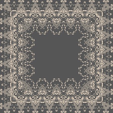 vektör güzel kare çerçeve çiçek.