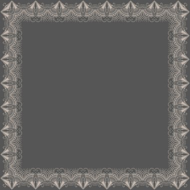vektör güzel kare çerçeve çiçek.